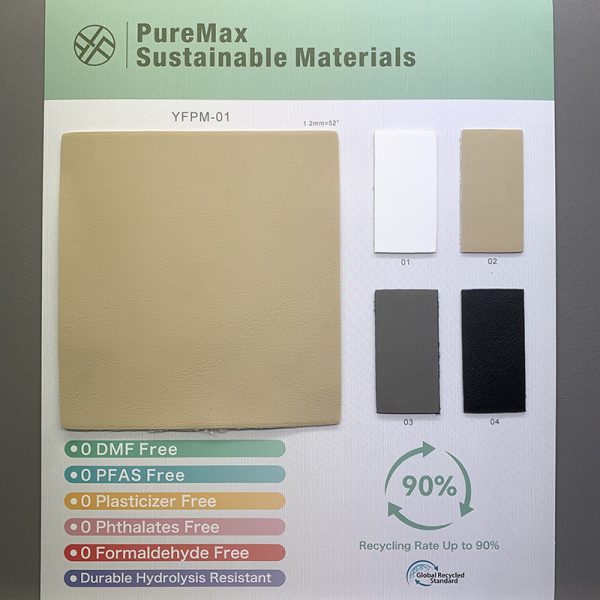 YFPM-01-3 Say goodbye to traditional leather! 100% bamboo fiber and coffee grounds bio based leather, opening up new directions for more environmentally friendly leather